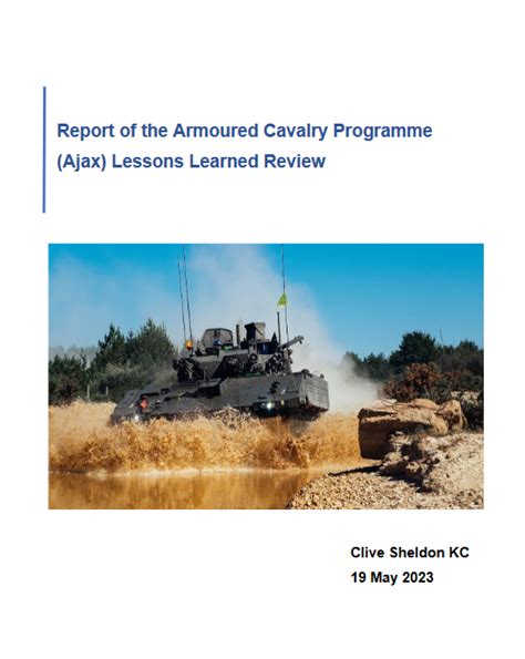 Uk Defence Ministry Releases Review Of Ajax Afv Program