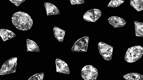 Falling Diamonds On Black Background Hq Seamless Royalty Free Video