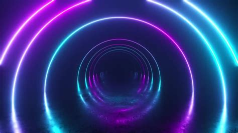 Circular Neon Tunnel Stock Motion Graphics Motion Array