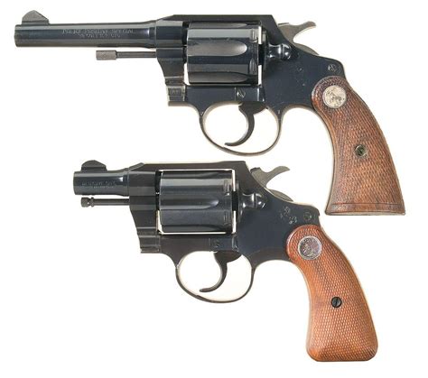 Two Colt Double Action Revolvers A Colt Police Positive Special