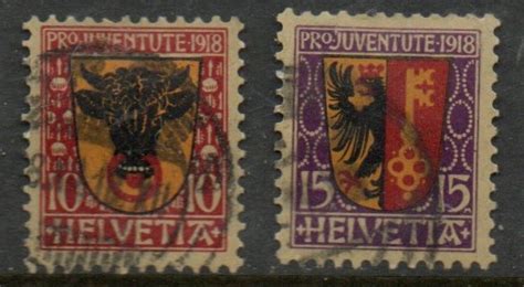 Switzerland And Helvetia Switzerland 1918 Pro Juventute Used For