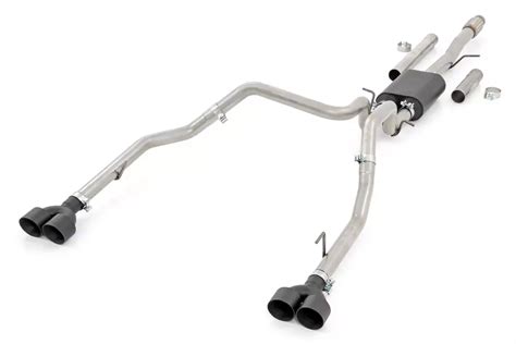Rough Country Silverado 1500 Dual Exhaust System With Black Tips Rear