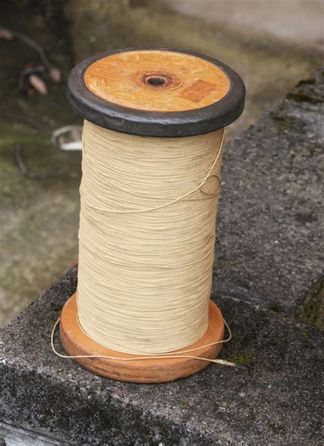 Large String Spool Primitive Vintage Wooden Spindle