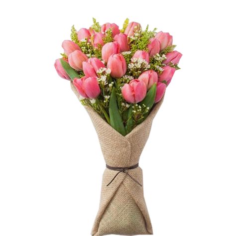 Ramo De 20 Tulipanes Rosados Flores Paris