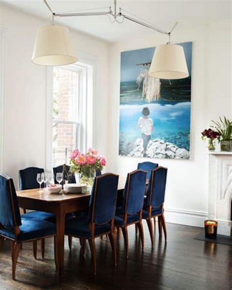 Learn how to choose chairs for your dining table with these tips that consider shape, size, and whether or not they have to match. Candela's Closet | Dining room blue, Modern dining room ...