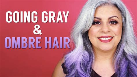 Going Gray And Purple Ombre Hair Maryam Remias Youtube