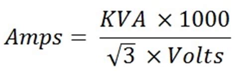 I(a) = 1000 × s(kva) / v(v) 3 phase kva to amps calculation formula kVA (Single and Three Phase) Calculator