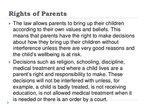 THE LEGAL RIGHTS OF A PARENT The Lawyers Jurists