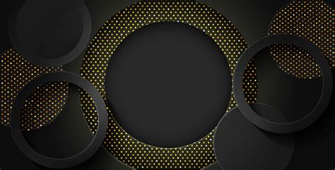 Black Gold Circle Overlap Background 682237 Vector Art At Vecteezy