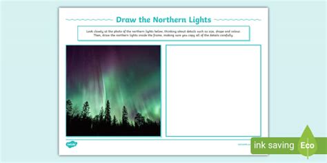 Draw The Northern Lights Art Activity Teacher Made