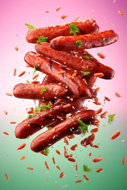 Premium Photo Deliciously Garnished Hot Dogs With Fresh Parsley A