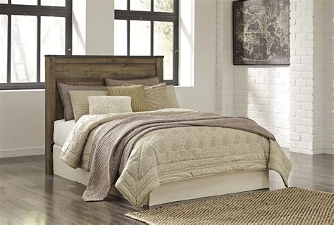 Signature Design By Ashley Trinell Rustic Look Queen Panel Headboard