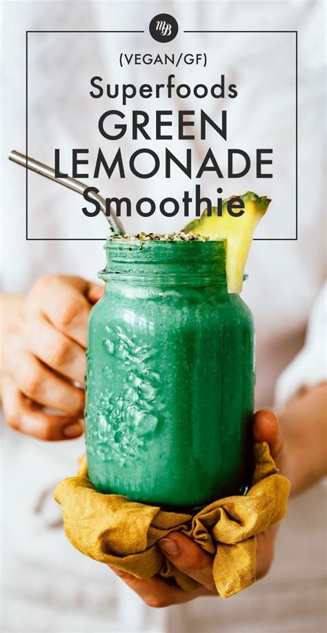 Superfoods Green Lemonade Smoothie Recipe Lemonade Smoothie Green