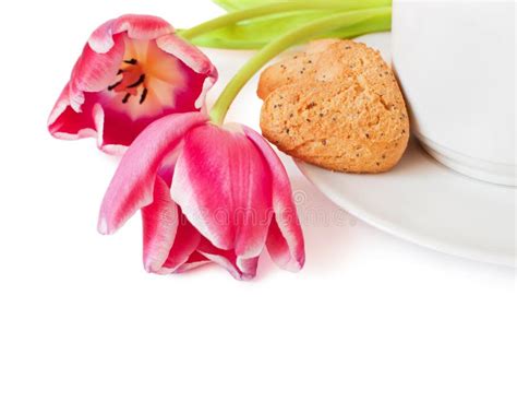 Cup Of Tea And Cookies With Love Stock Photo Image Of Ingredient