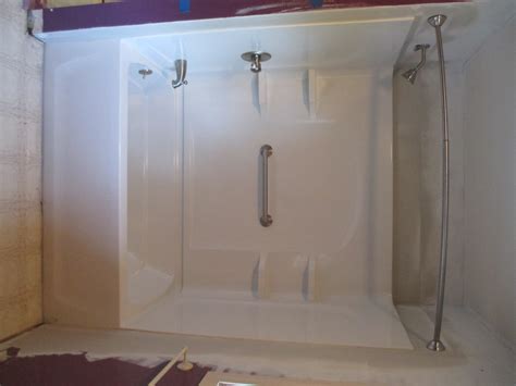 Shower stalls can be the same size. NHBB One Day Tub Replacement