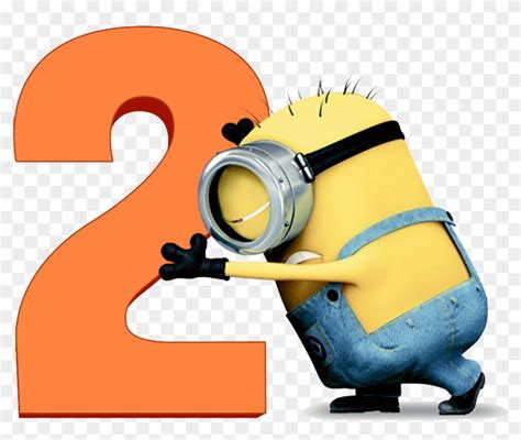 Despicable Me Png Photo Minion With Number 2 Free Transparent Png