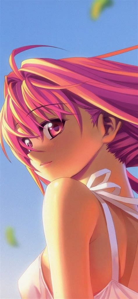 1125x2436 Anime Girl Pink Hairs In Air Iphone Xsiphone 10