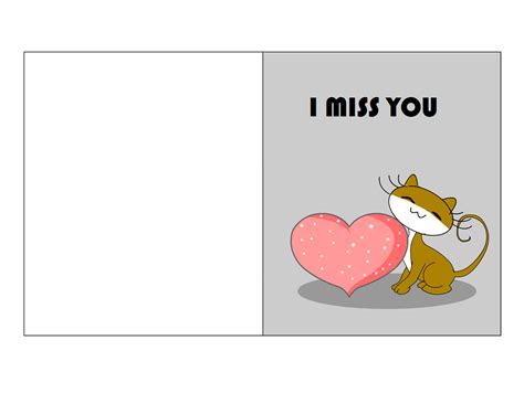 Gas fireplace blower / fireplace blower: Miss U Card Template | Miss you cards, I miss you card ...