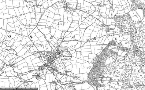 Historic Ordnance Survey Map Of Woodbury 1888