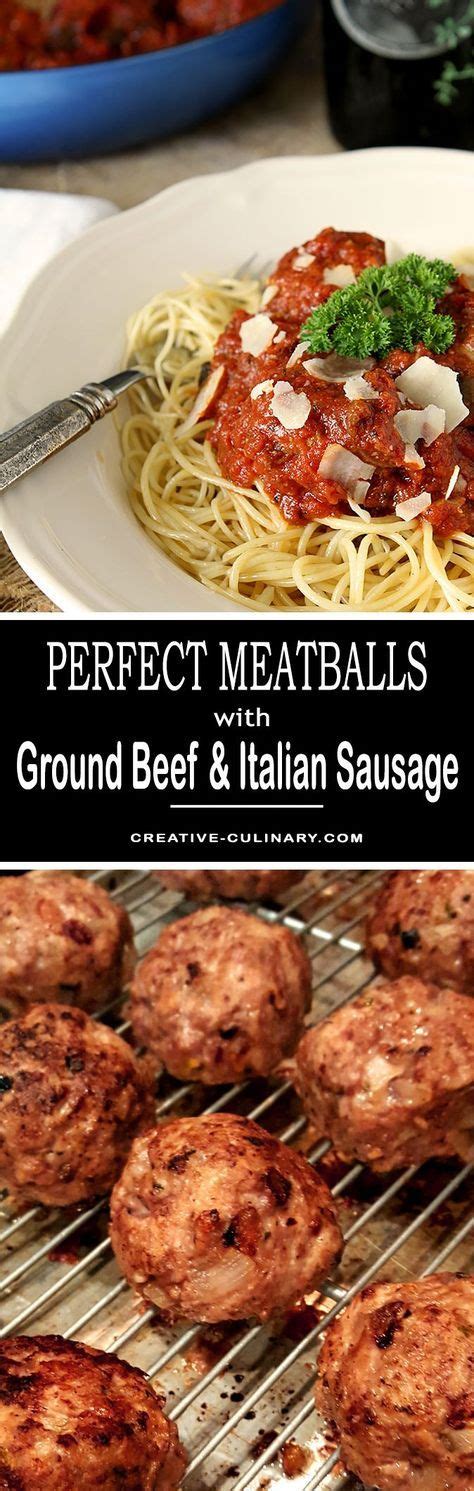 It's hard to beat the delicious taste and texture of a homemade. These really are Perfect Meatballs with Ground Beef and ...