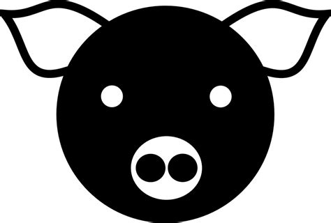 Pig Black White Free Vector Graphic On Pixabay