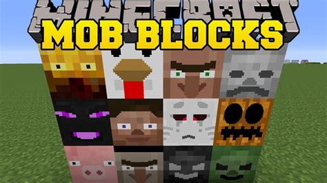 Minecraft Mob Blocks Gain The Power Of Mobs And Create Them Mod