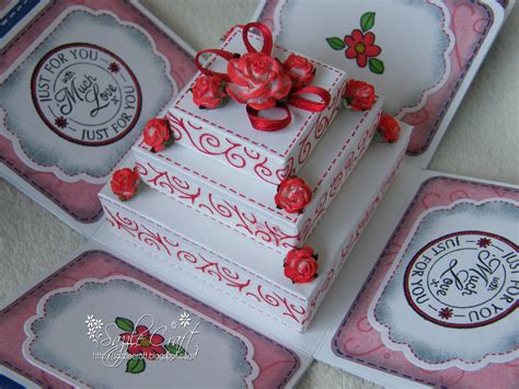 The term is used to describe card or paper boxes that have been created so that the sides cascade outwards as the lid is removed. Sazzle Craft: Red, White & Blue Exploding Box
