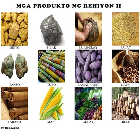 Ibat Ibang Produkto Sa Rehiyon Ng Pilipinas