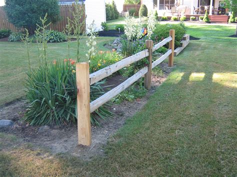 Rails placed narrow side up sag the least and are recommended for heavy fences and those with posts that are 6 feet or more apart. Split Rail | Sadler Fence and Staining LLC
