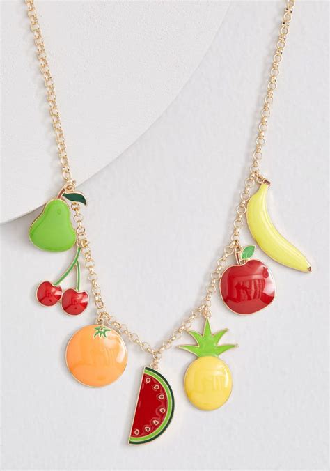 Sweetest Assortment Fruit Necklace Fruit Necklace Fashion Jewelry