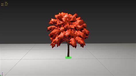 3d Model Low Poly Tree Autumn Stylish Vr Ar Low Poly Cgtrader