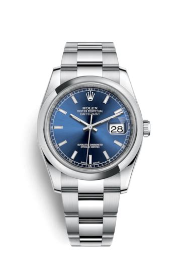 Rolex 116200 0057 Datejust 36 Stainless Steel Domed Oyster Blue