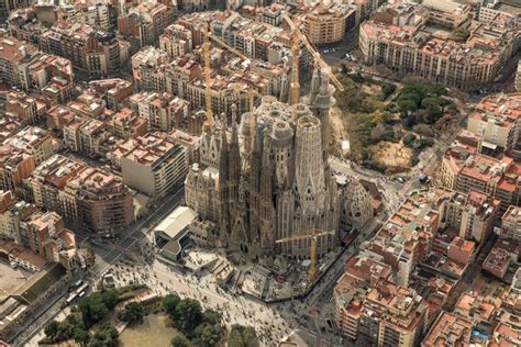 Barcelona Aus Der Vogelperspektive Fotografiert