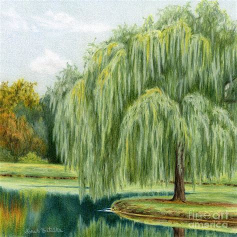 Under The Willow Tree Painting By Sarah Batalka Fine Art America