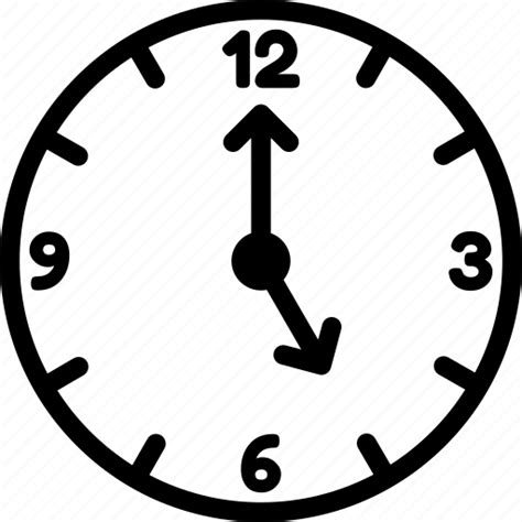 Clock Five Five O Clock Time Icon Download On Iconfinder