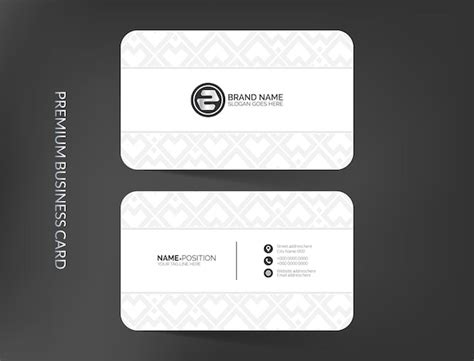 Premium Vector Abstract White Business Card Template Design