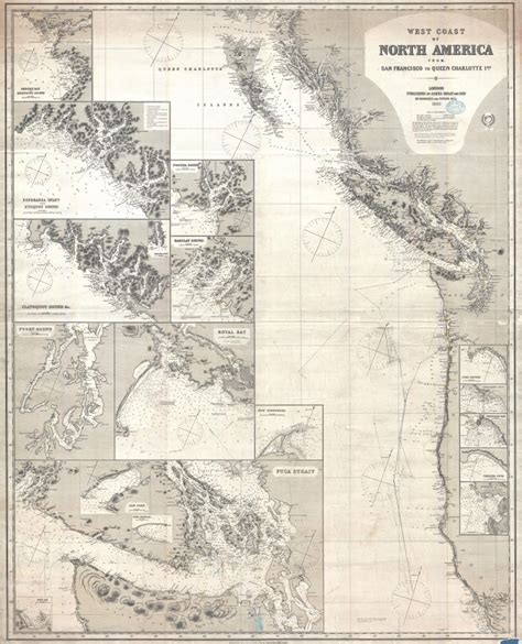 West Coast Of North America From San Francisco To Queen Charlotte Ids