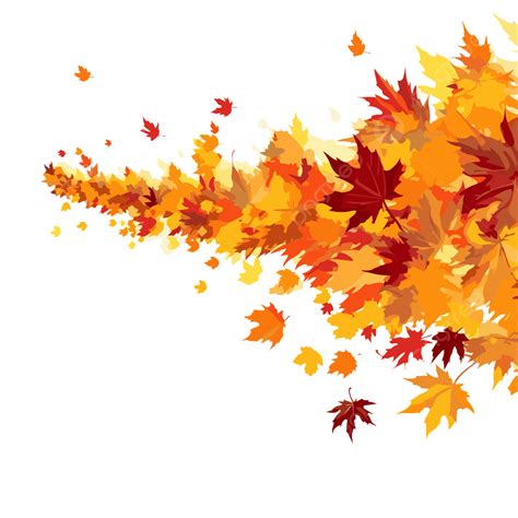 Fall Leaves Border Sticker Clipart Autumn Fall Leaves Vector Download