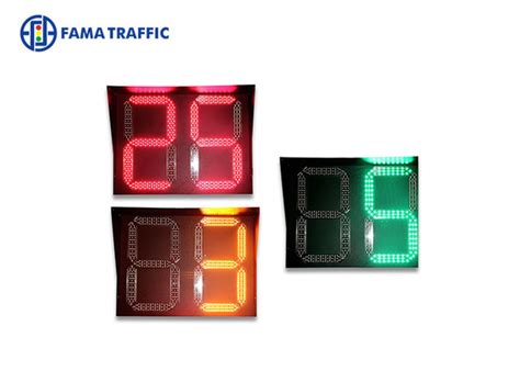 Road Safety Led Traffic Light Countdown Timer Two Digit Tri Color