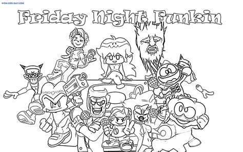 Friday Night Funkin coloring pages - Printable coloring pages