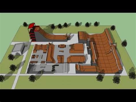 Google Sketchup: Skatepark Design 13 (Skate Complex) - YouTube