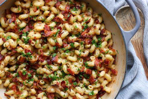 Caramelized Onion And Bacon Mac And Cheese Serving Tonight