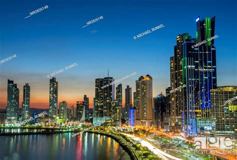 The Skyline Of Panama City At Night Panama City Panama Central