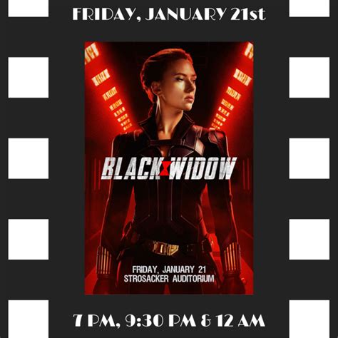 Film Showing Black Widow 2021