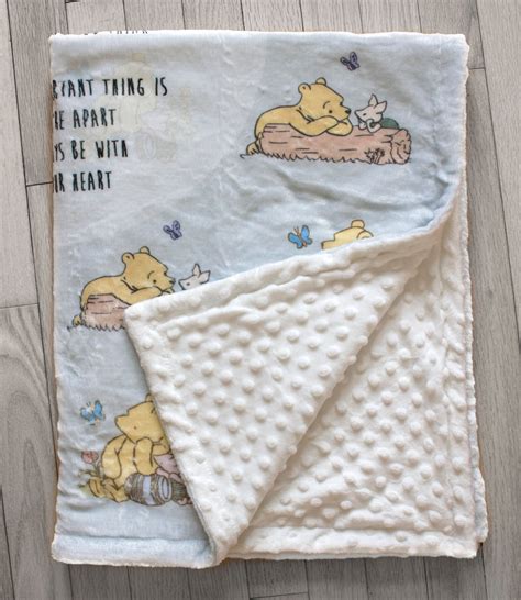Winnie The Pooh Baby Blanket Winnie The Pooh Nursery Minky Etsy Canada