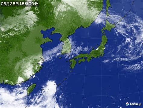 過去の気象衛星(日本付近)(2018年08月25日) - 日本気象協会 tenki.jp