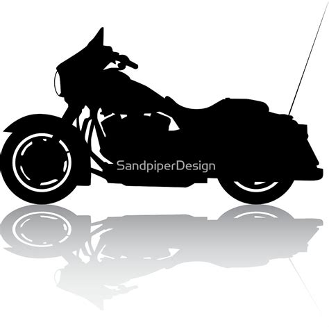 Cruiser Motorcycle Silhouette With Shadow By Idrawsilhouettes On