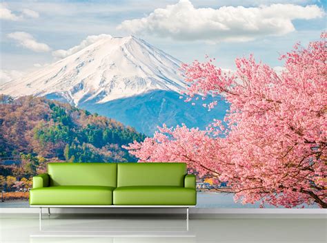 Fujiama Removable Wallpaper Japanese Art Wall Decor Mount Fuji Etsy