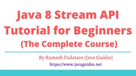 Java 8 Stream API Tutorial Examples Crash Course YouTube