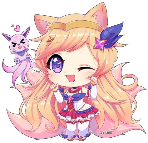 Chibi Star Guardian Ahri Wallpapers And Fan Arts League Of Legends
